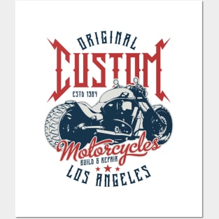 Custom motocycle Posters and Art